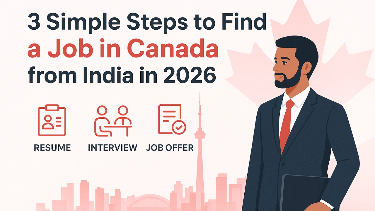 3 Simple Steps to Find a Job in Canada from India in 2026
